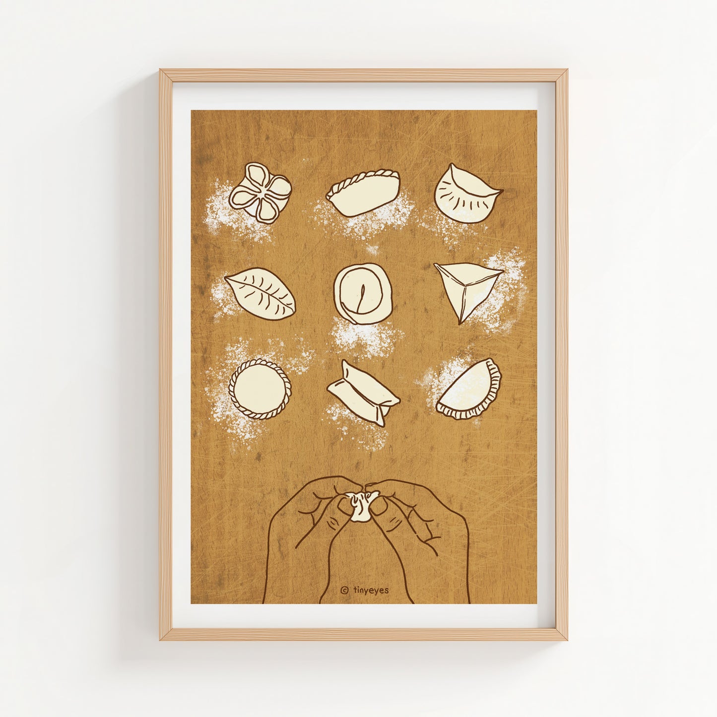 Shapes of Dumplings Art Print