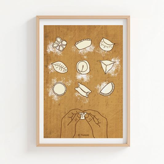 Shapes of Dumplings Art Print