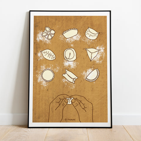 Shapes of Dumplings Art Print