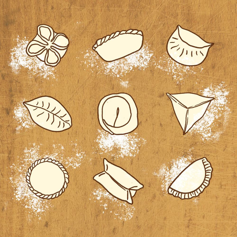 Shapes of Dumplings Art Print