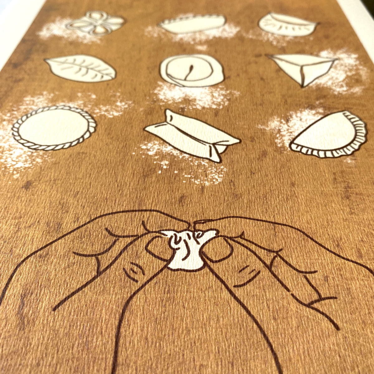 Shapes of Dumplings Art Print