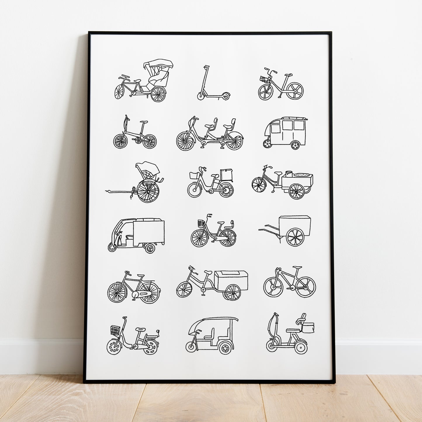 Two-and Three-Wheelers Art Print